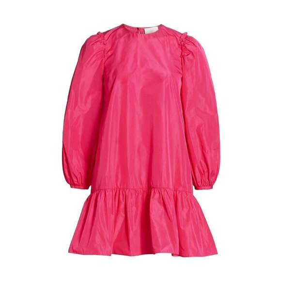 NWT Cinq à Sept pink puff-sleeve ruffle accent mini dress, S - Picture 8 of 11